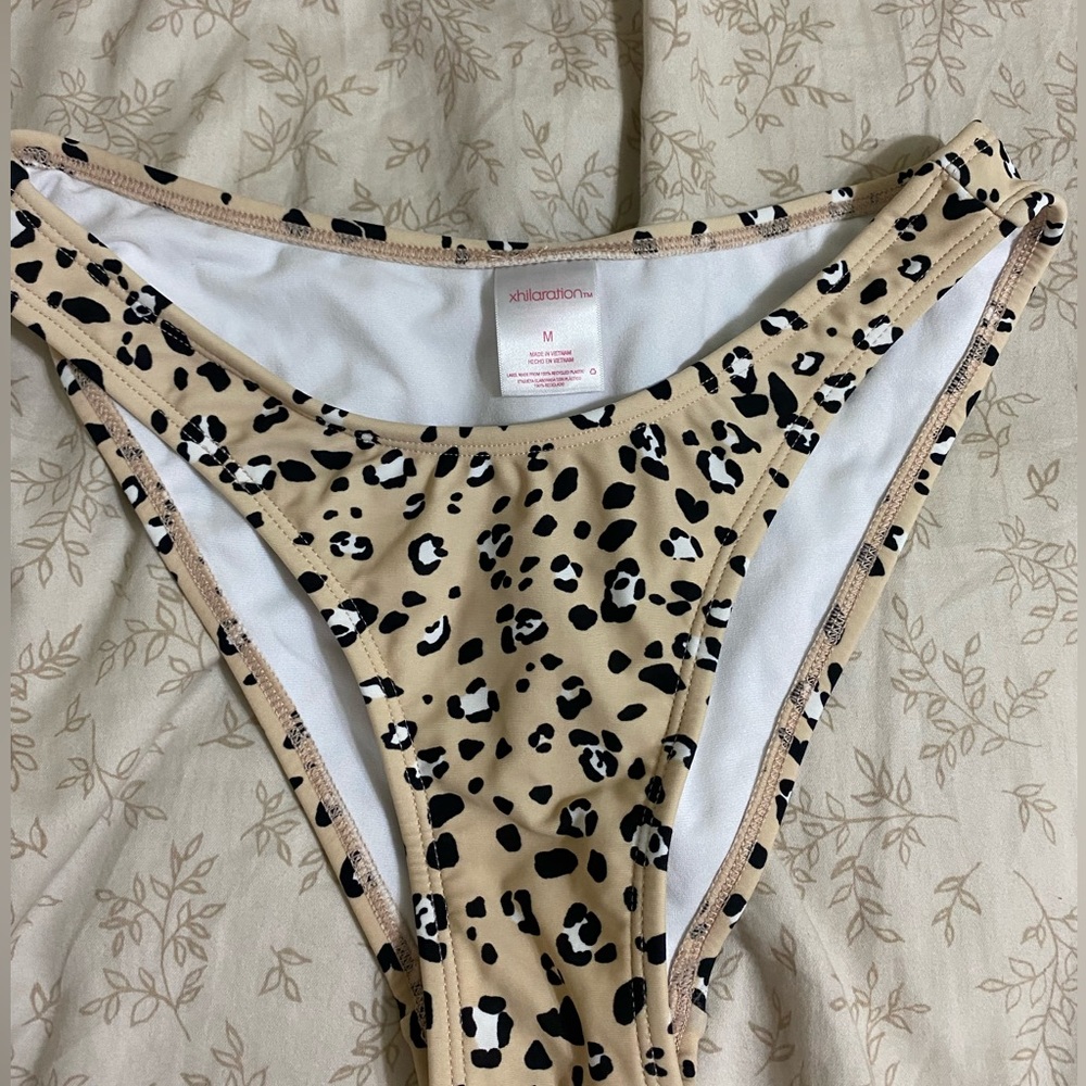 cheetah print swim bottoms